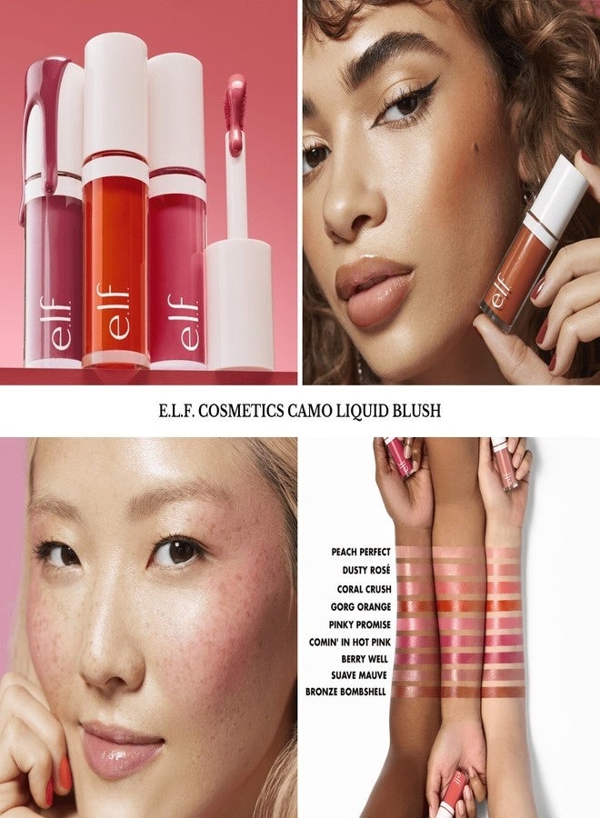 elf e.l.f. Camo Liquid Blush – Dusty Rosé, Ultra-Pigmented Long-Lasting Dewy Liquid Blush, 4 ml - Image 2